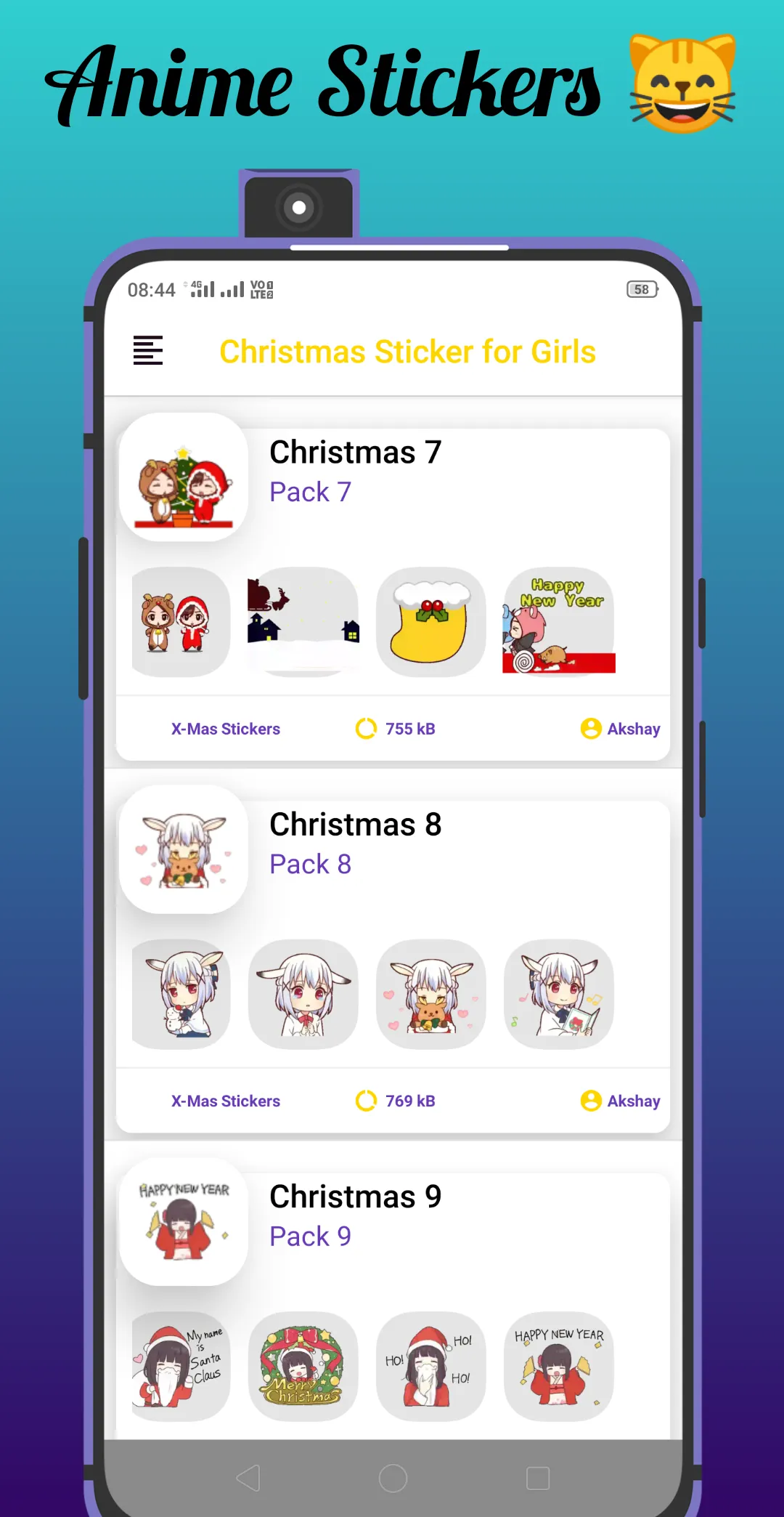 Christmas Sticker for Girls | Indus Appstore | Screenshot