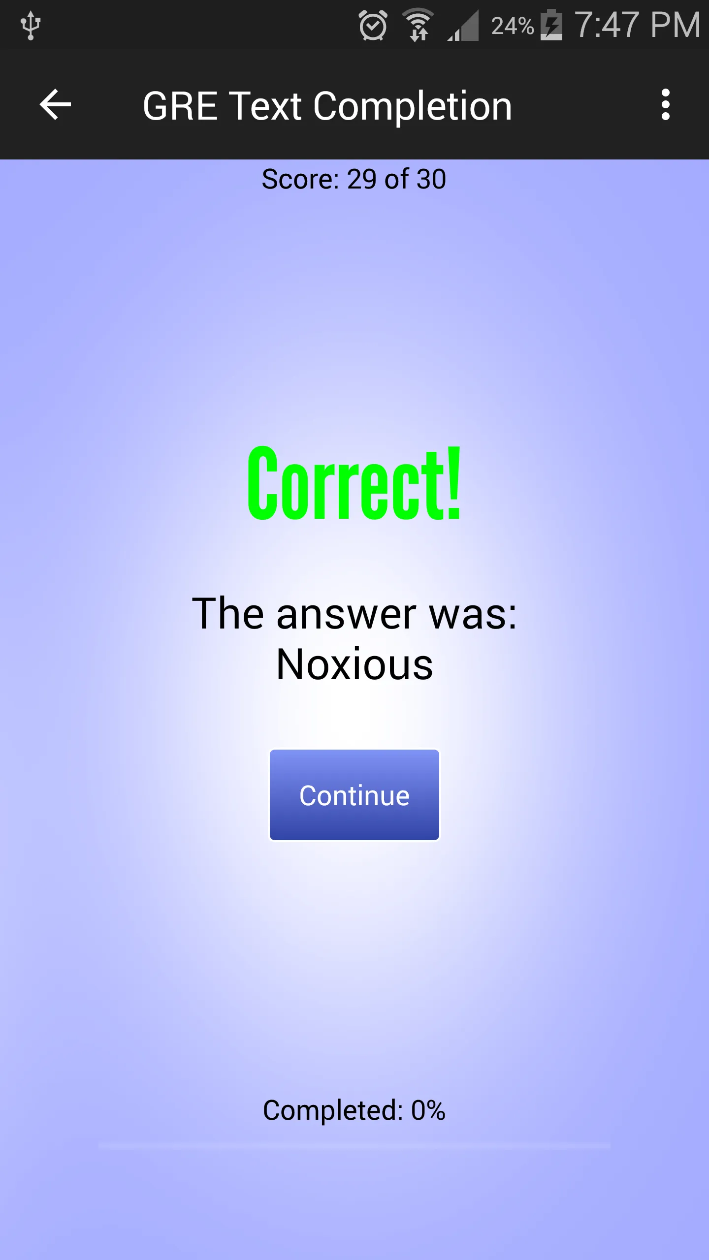 GRE Text Completion | Indus Appstore | Screenshot