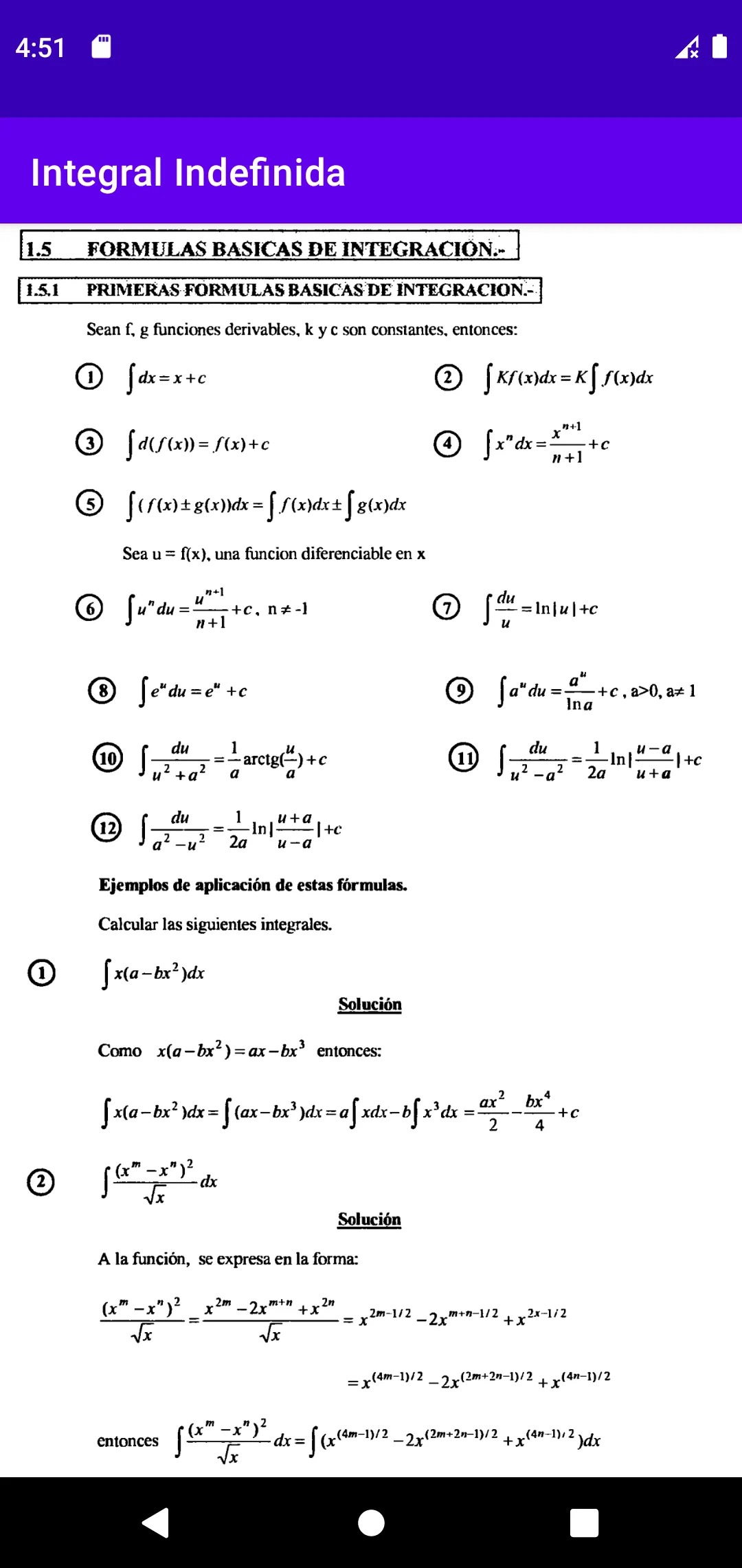 Integral Indefinida | Indus Appstore | Screenshot