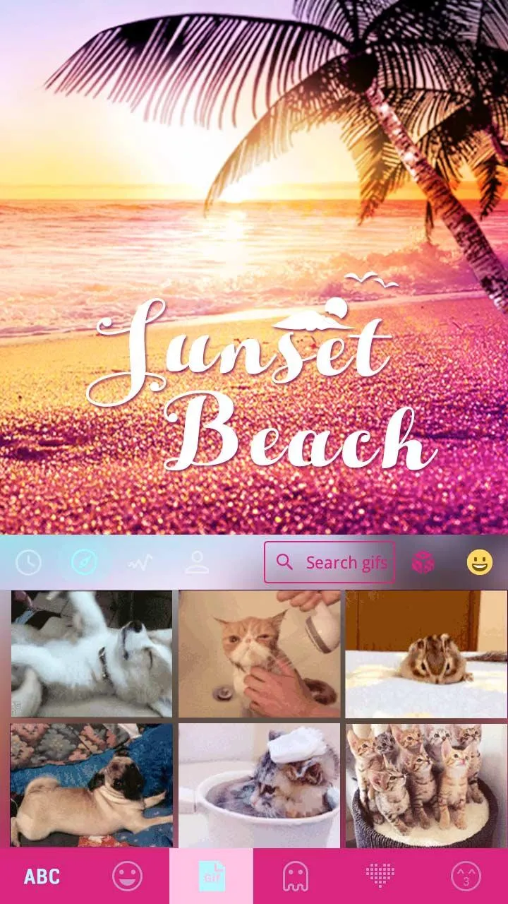 Sunsetbeach Keyboard Theme | Indus Appstore | Screenshot