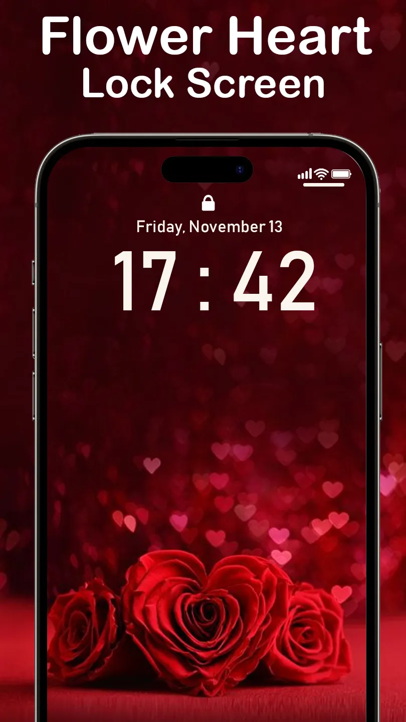 Rose Heart Lock Screen | Indus Appstore | Screenshot