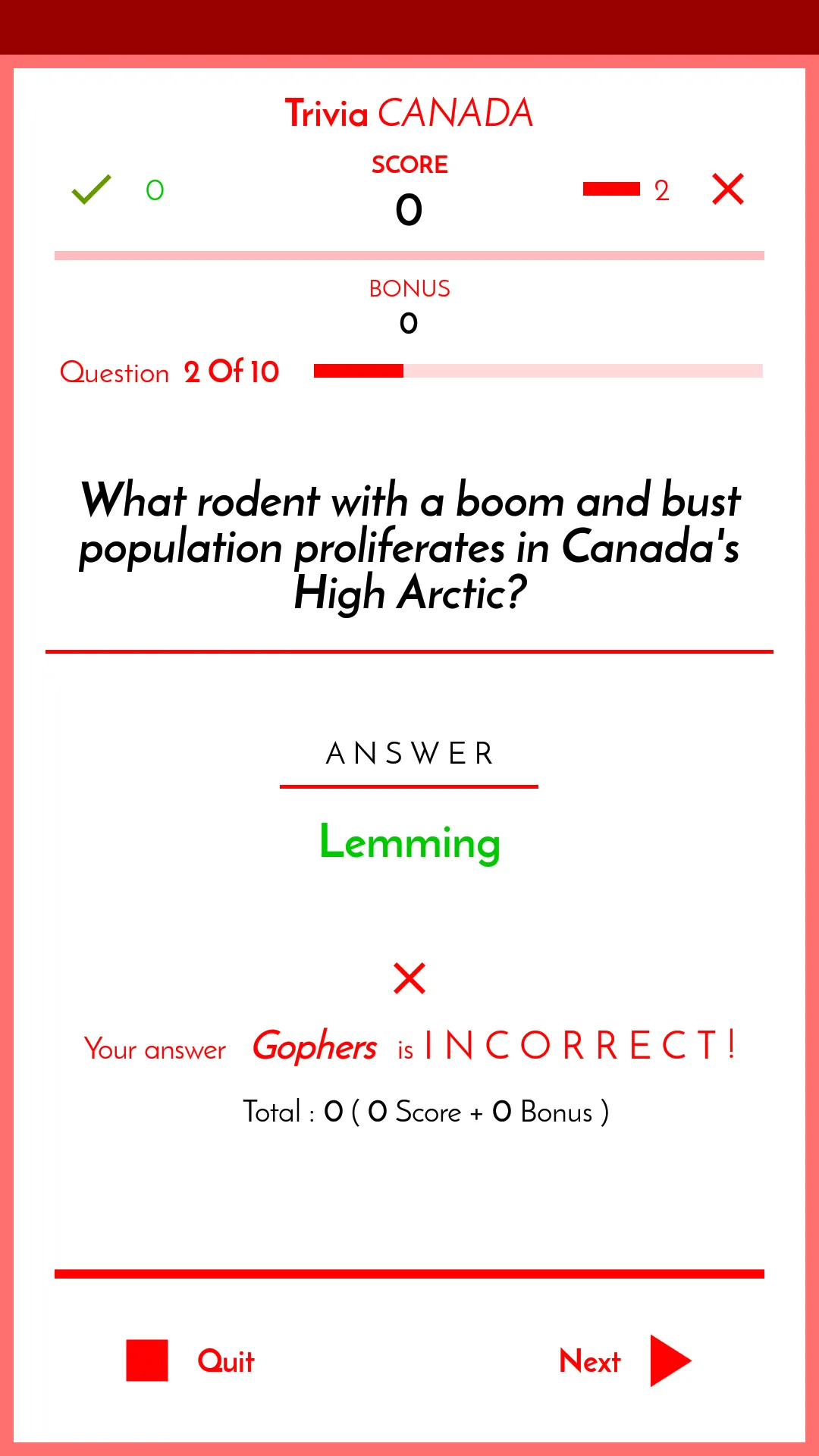 Trivia Canada | Indus Appstore | Screenshot