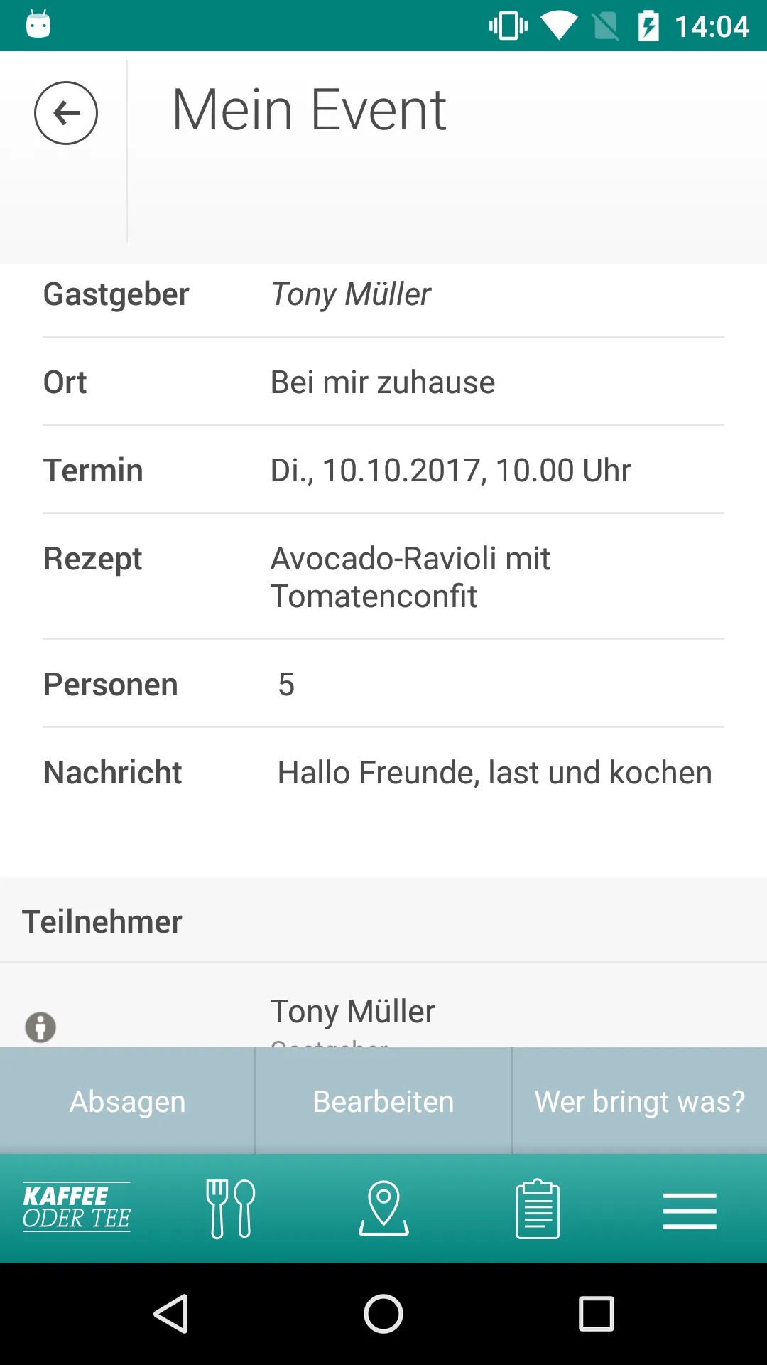 Kaffee oder Tee | Indus Appstore | Screenshot