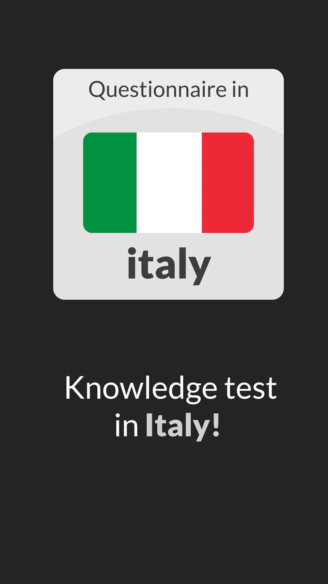 Test and Questionnaire - Italy | Indus Appstore | Screenshot