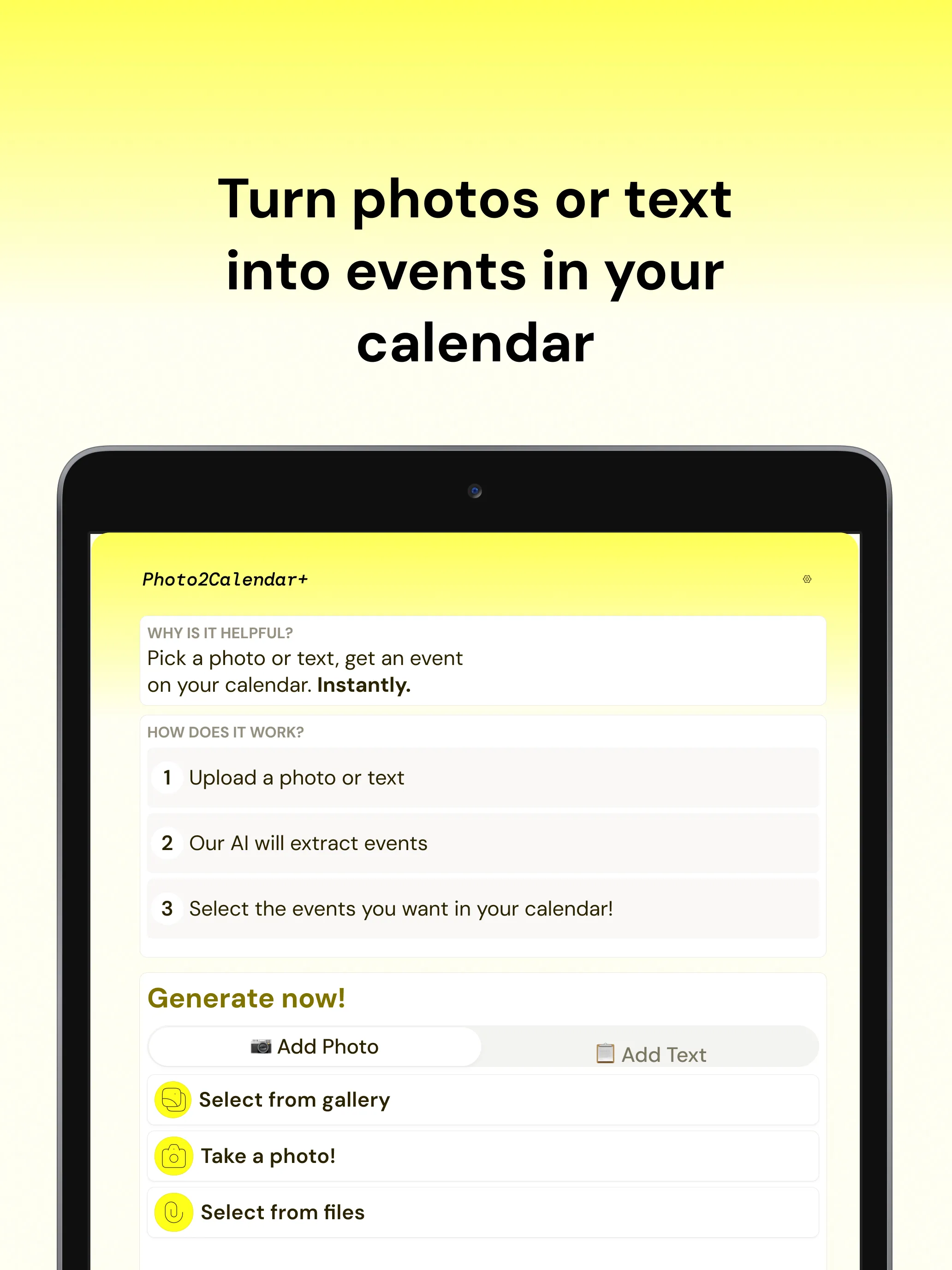 Photo2Calendar Scan Calendar | Indus Appstore | Screenshot