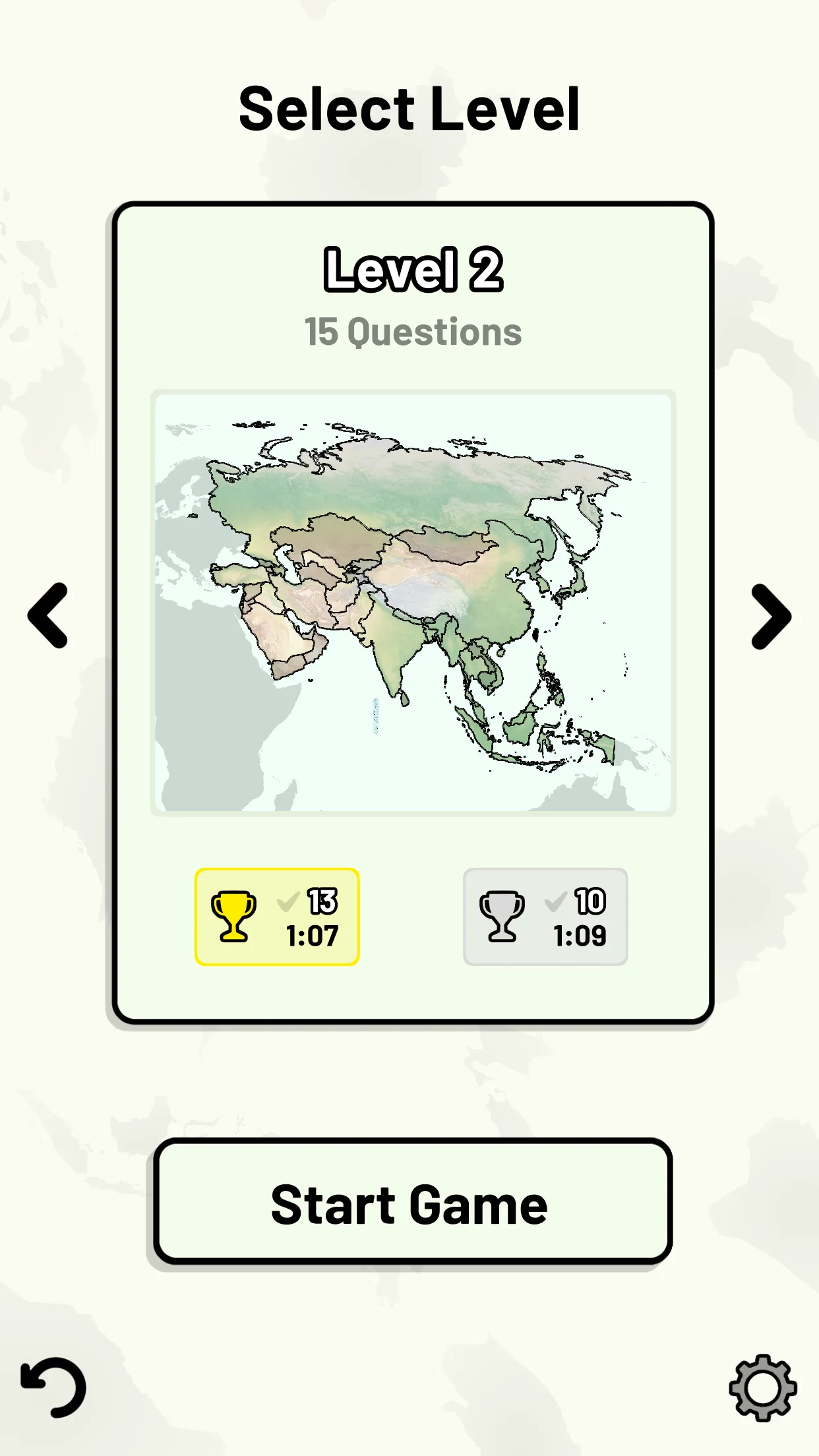 Countries of Asia Quiz | Indus Appstore | Screenshot