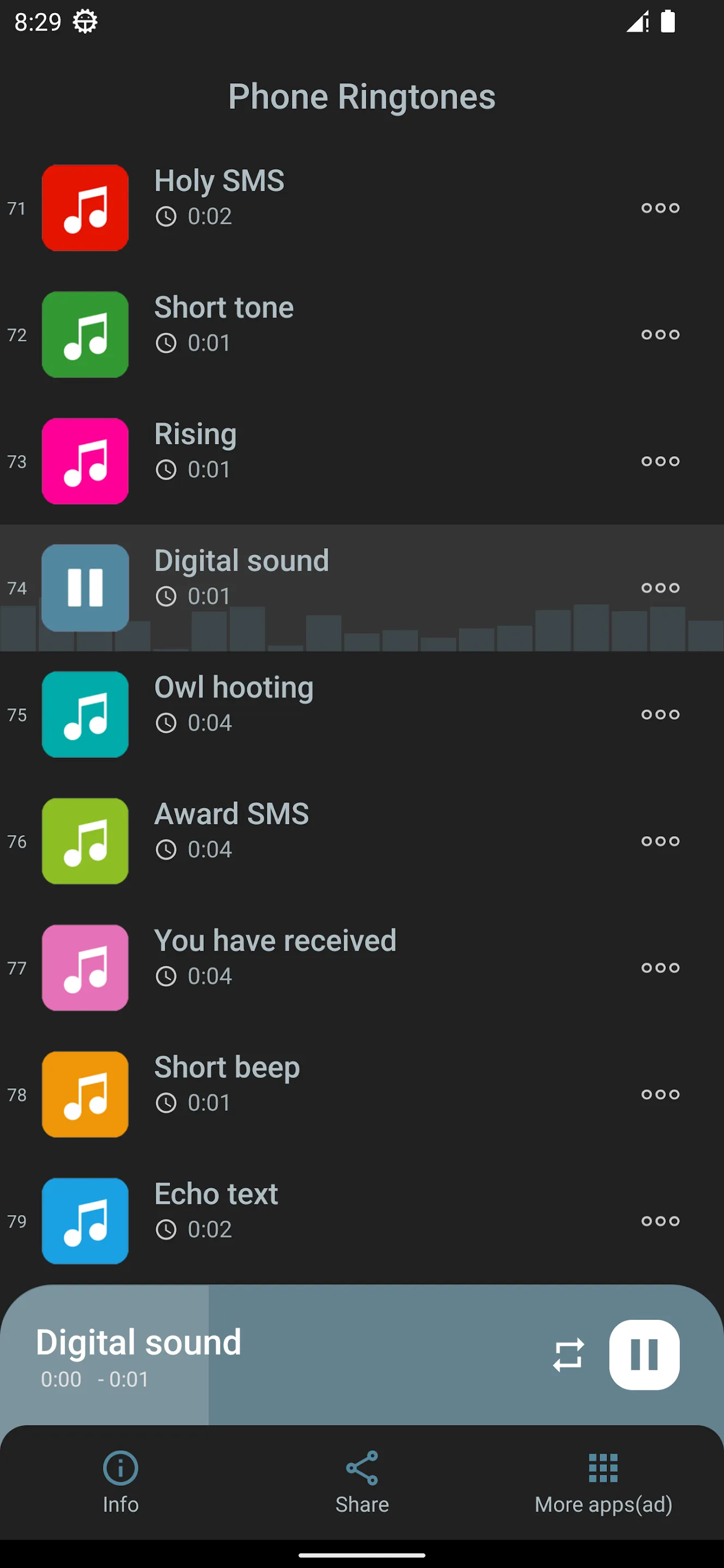 Phone ringtones | Indus Appstore | Screenshot