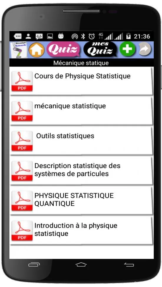 Cours de Mécanique Rationnelle | Indus Appstore | Screenshot