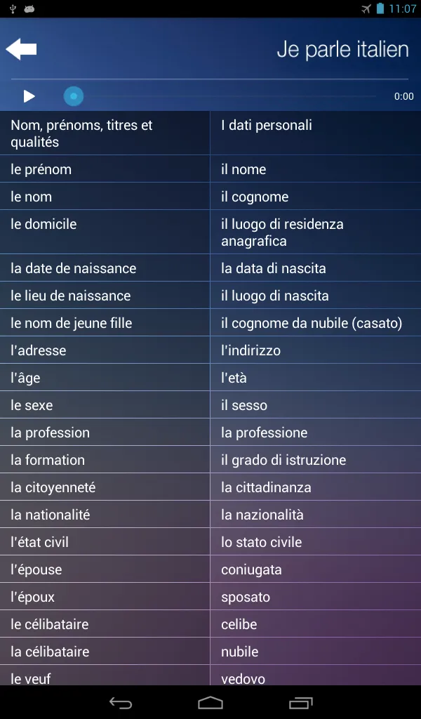 Je Parle ITALIEN - Audio Cours | Indus Appstore | Screenshot