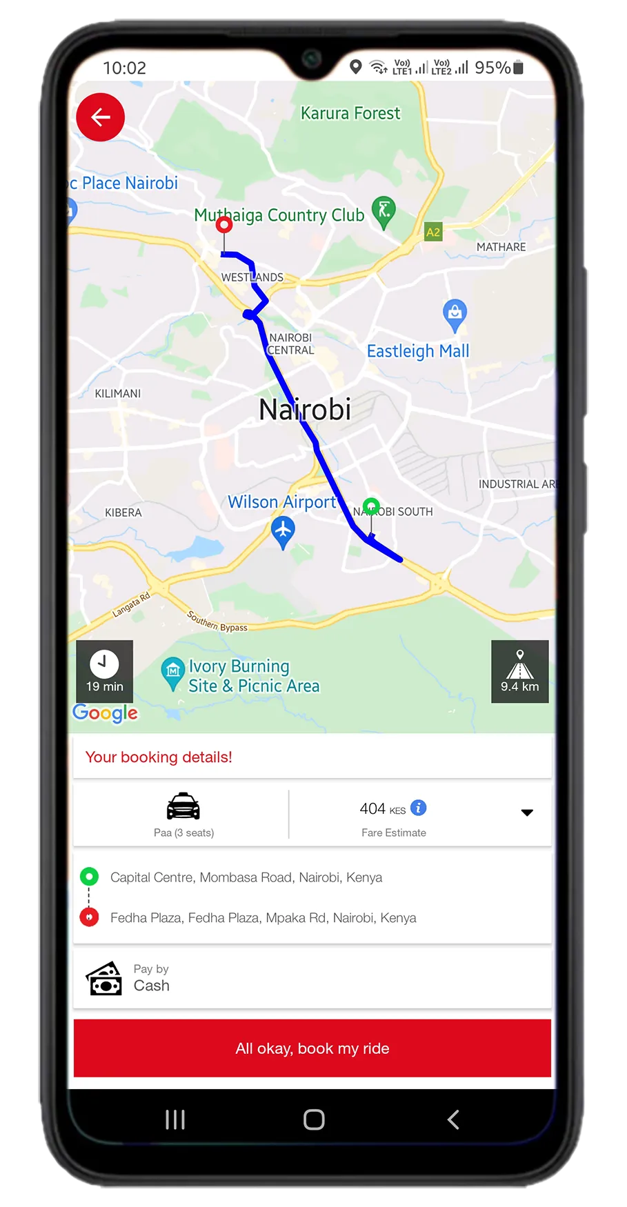 YEGO Kenya: Request a ride | Indus Appstore | Screenshot