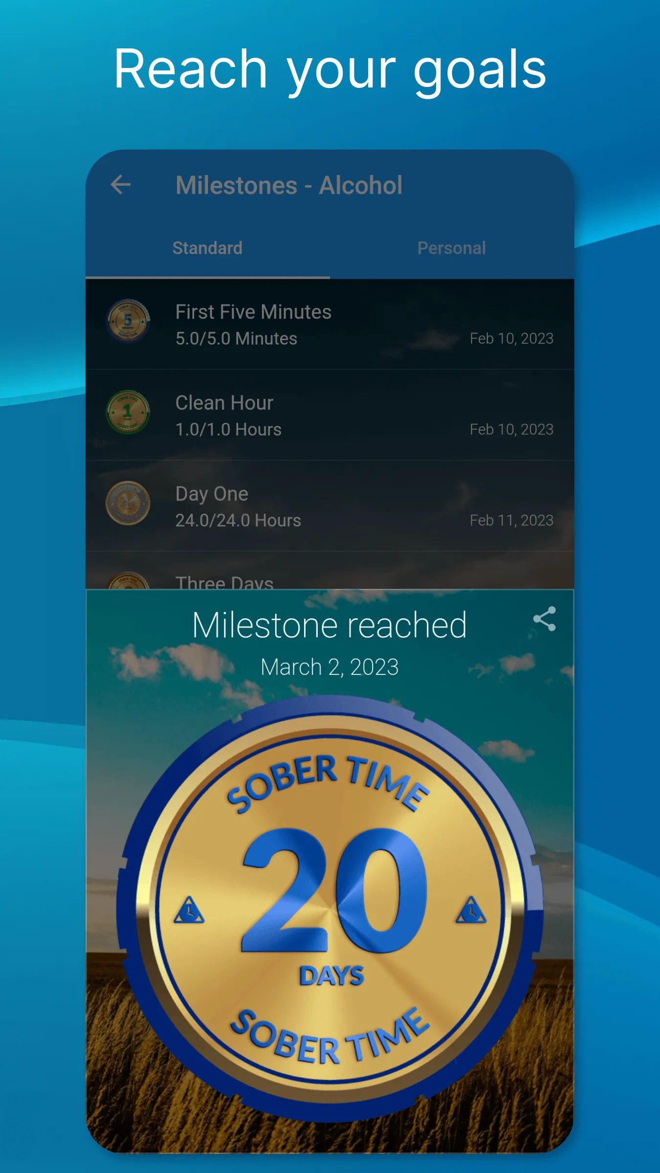 Sober Time - Sober Day Counter | Indus Appstore | Screenshot