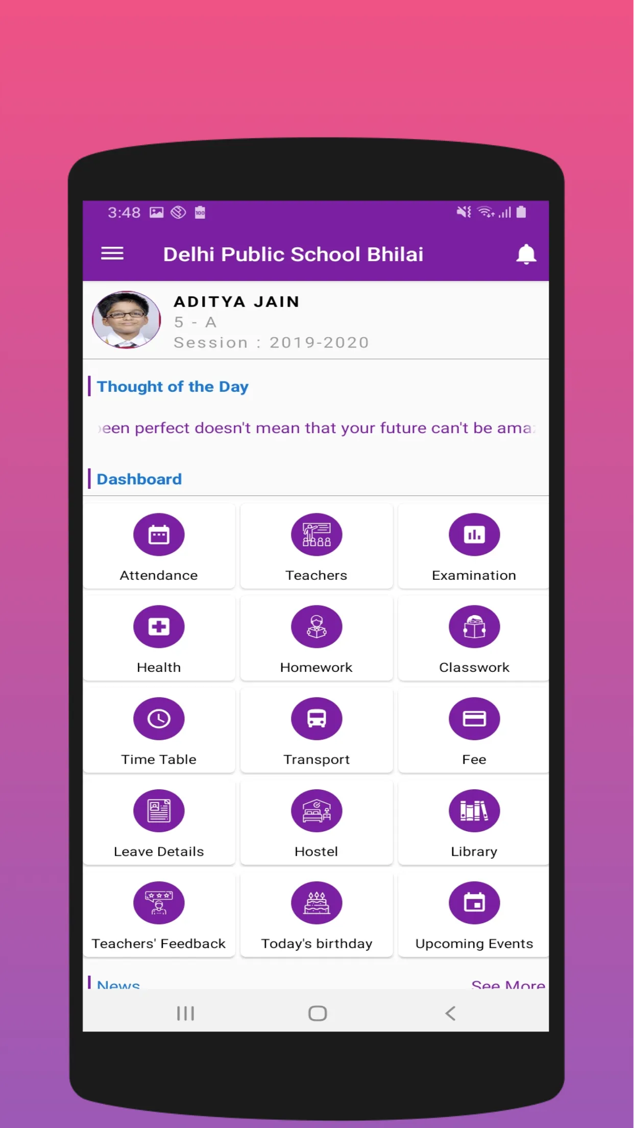 Delhi Public School Bhilai | Indus Appstore | Screenshot