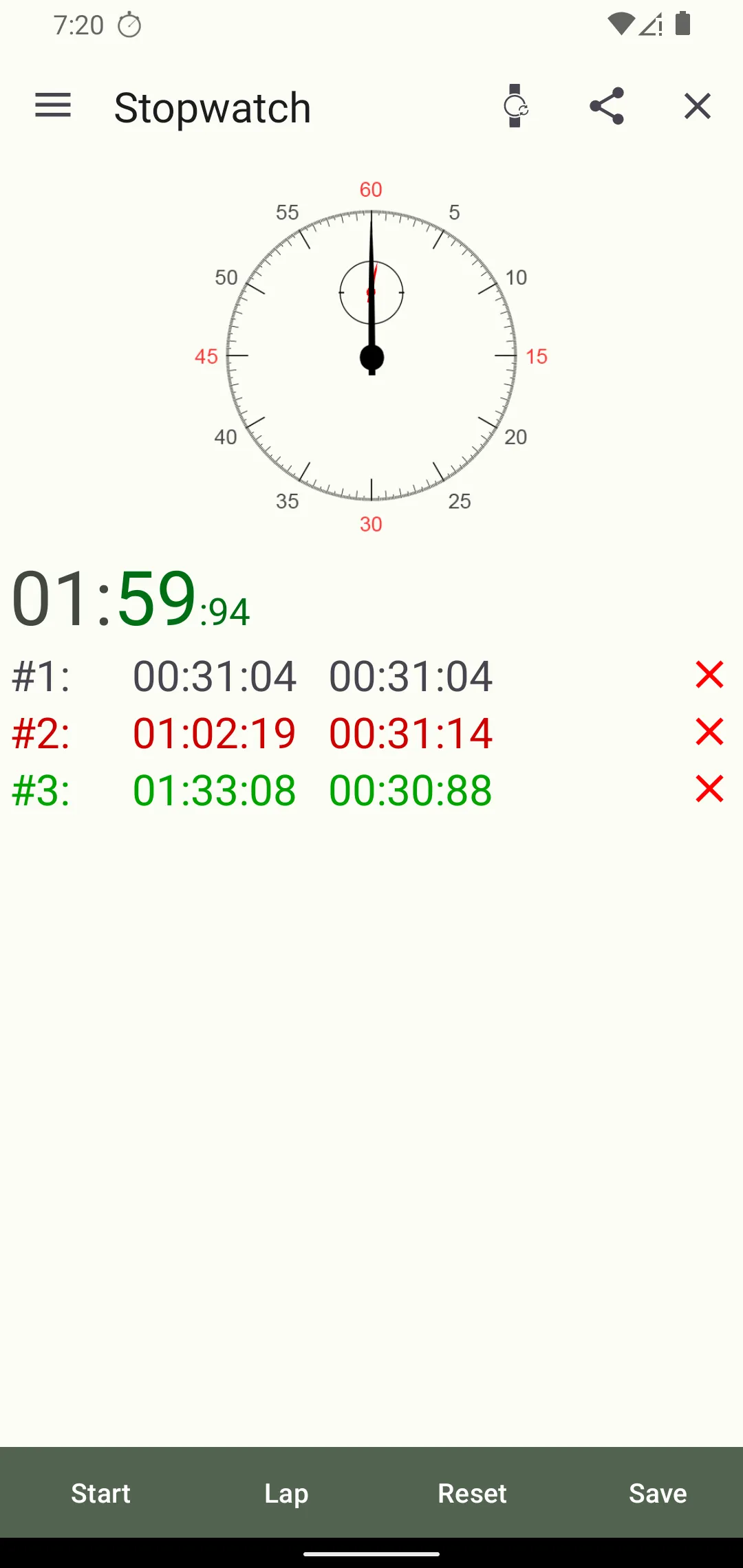 Stopwatch (Wear OS) | Indus Appstore | Screenshot