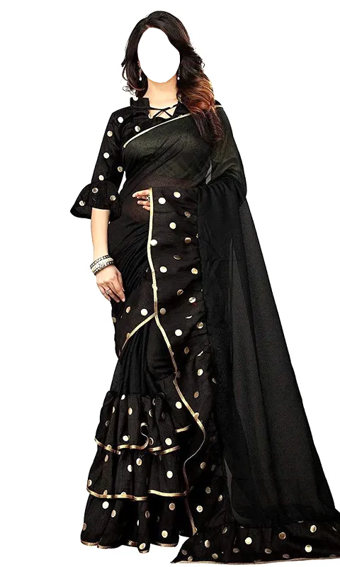 Women Ruffle Saree Photo Suit | Indus Appstore | Screenshot