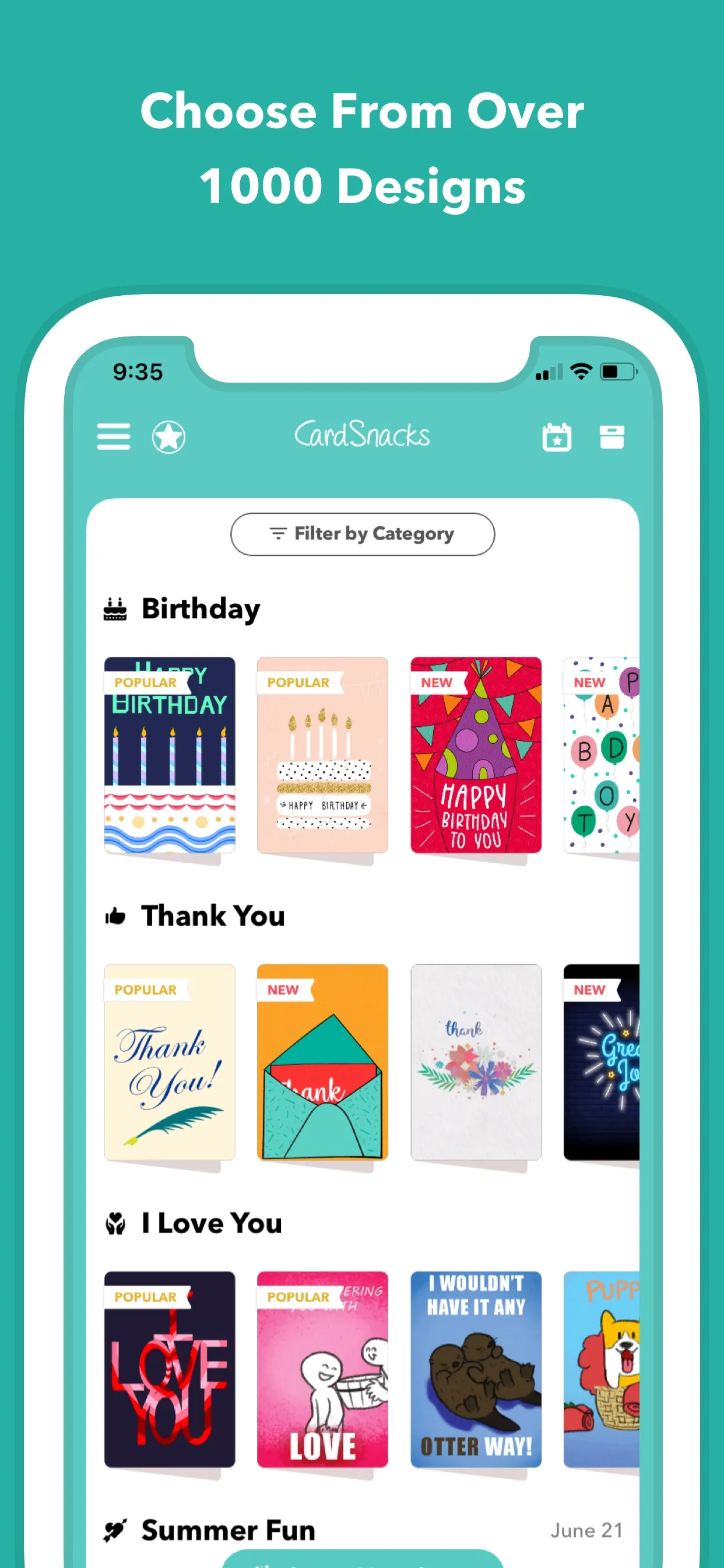 CardSnacks: ecards, gift cards | Indus Appstore | Screenshot