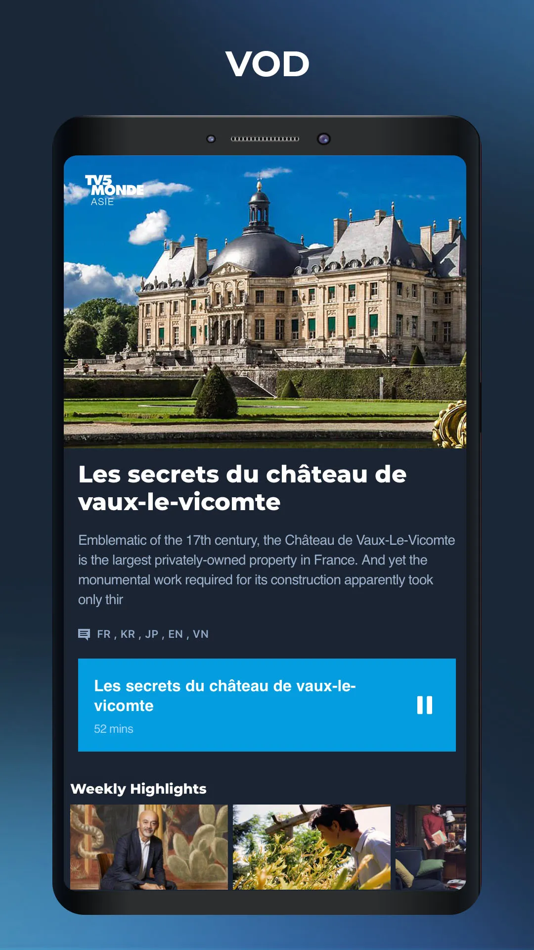 TV5MONDE Asie-Pacifique | Indus Appstore | Screenshot