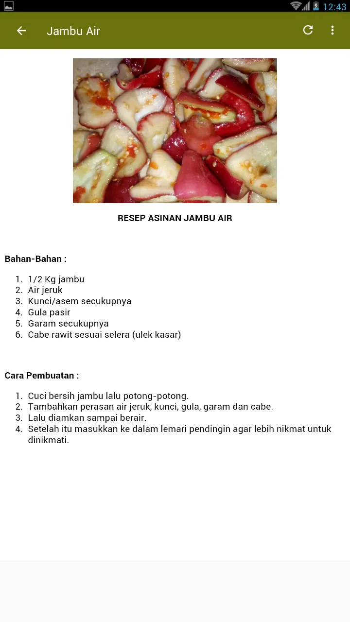 resep asinan terlengkap | Indus Appstore | Screenshot