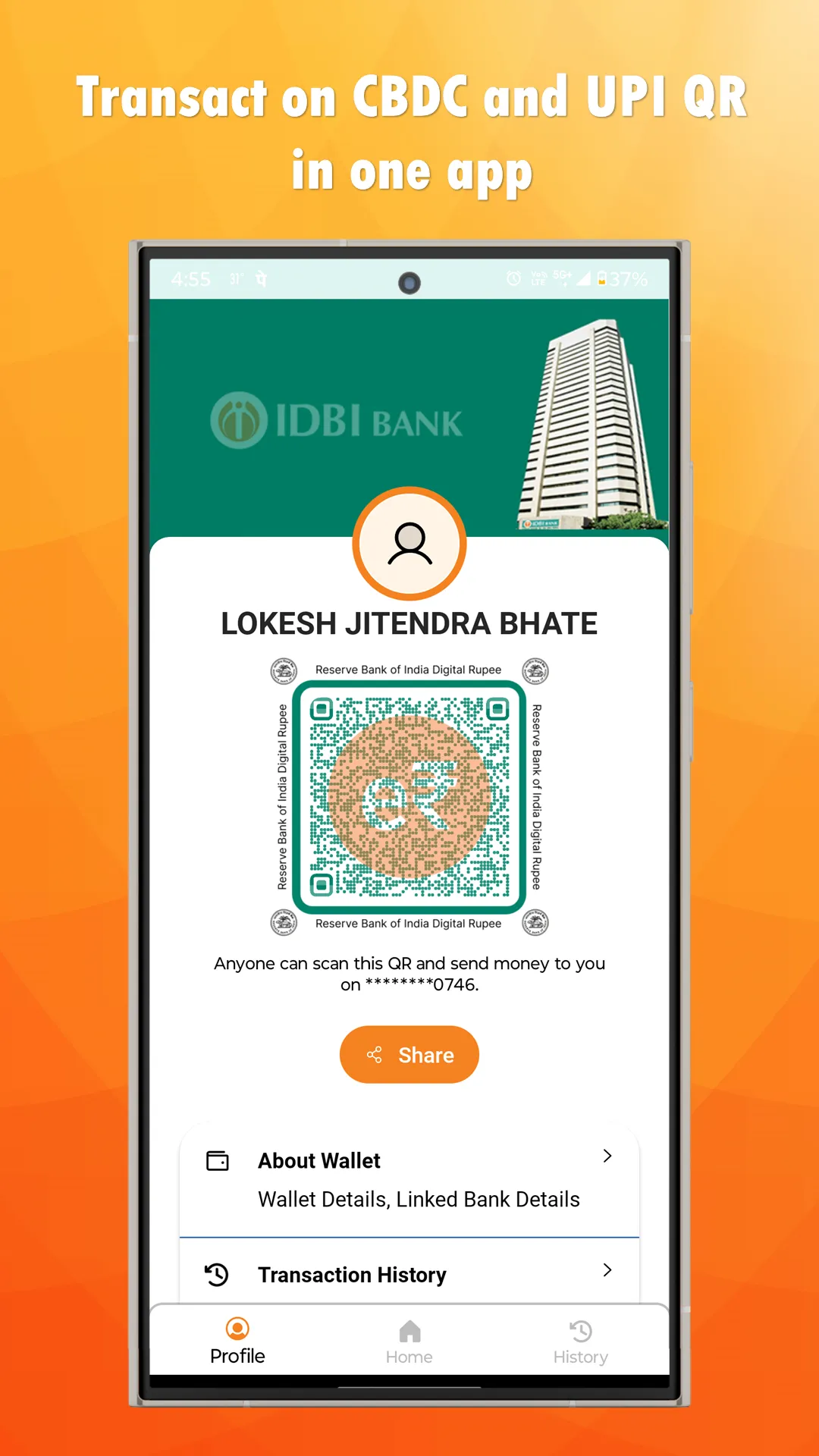 IDBI eRupee | Indus Appstore | Screenshot