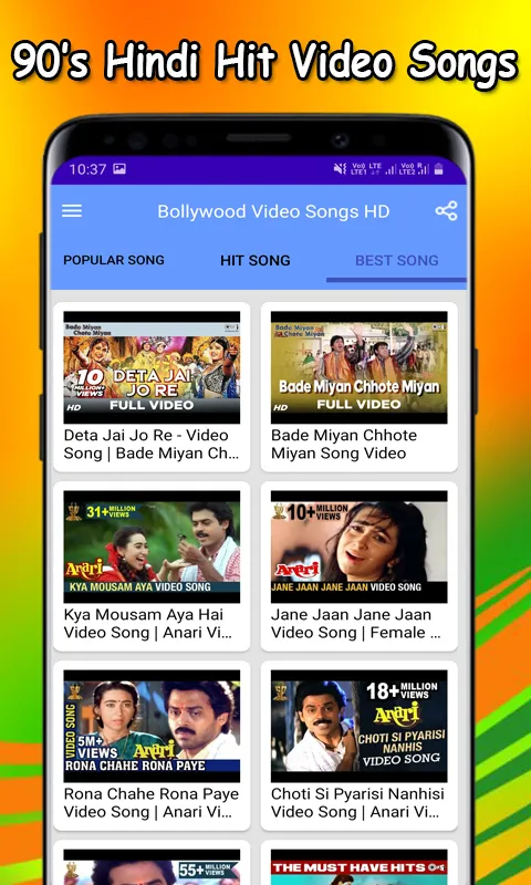 90s Hindi Video Songs HD | Indus Appstore | Screenshot