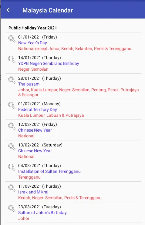 Malaysia Calendar 2024 | Indus Appstore | Screenshot