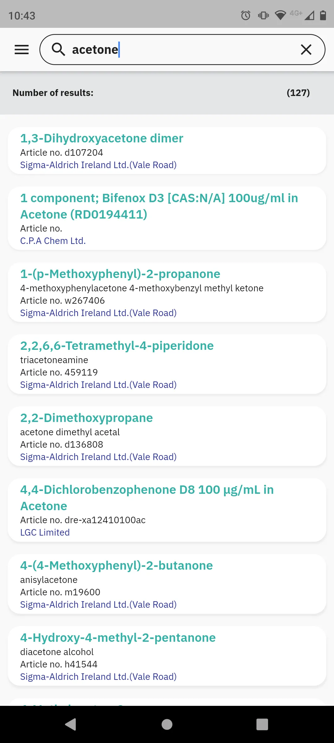 Chemical Manager | Indus Appstore | Screenshot