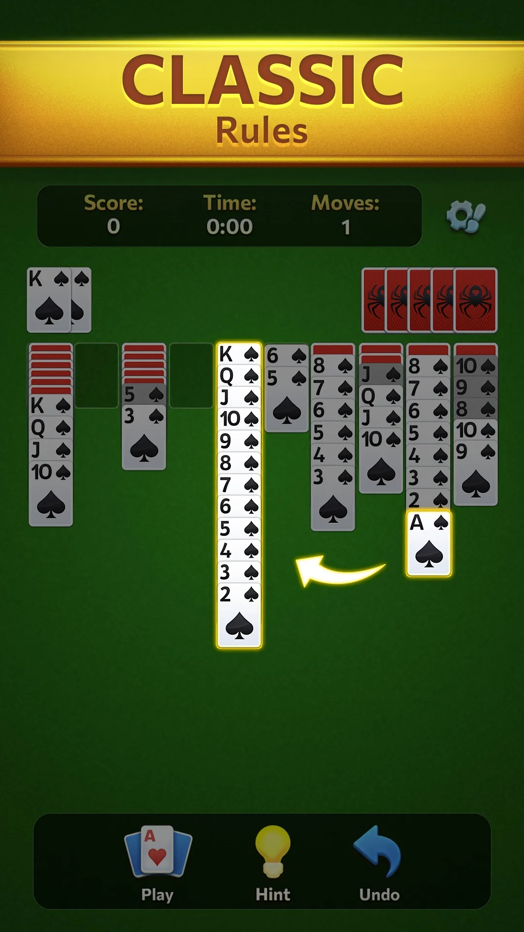 Spider Solitaire Daily Break | Indus Appstore | Screenshot