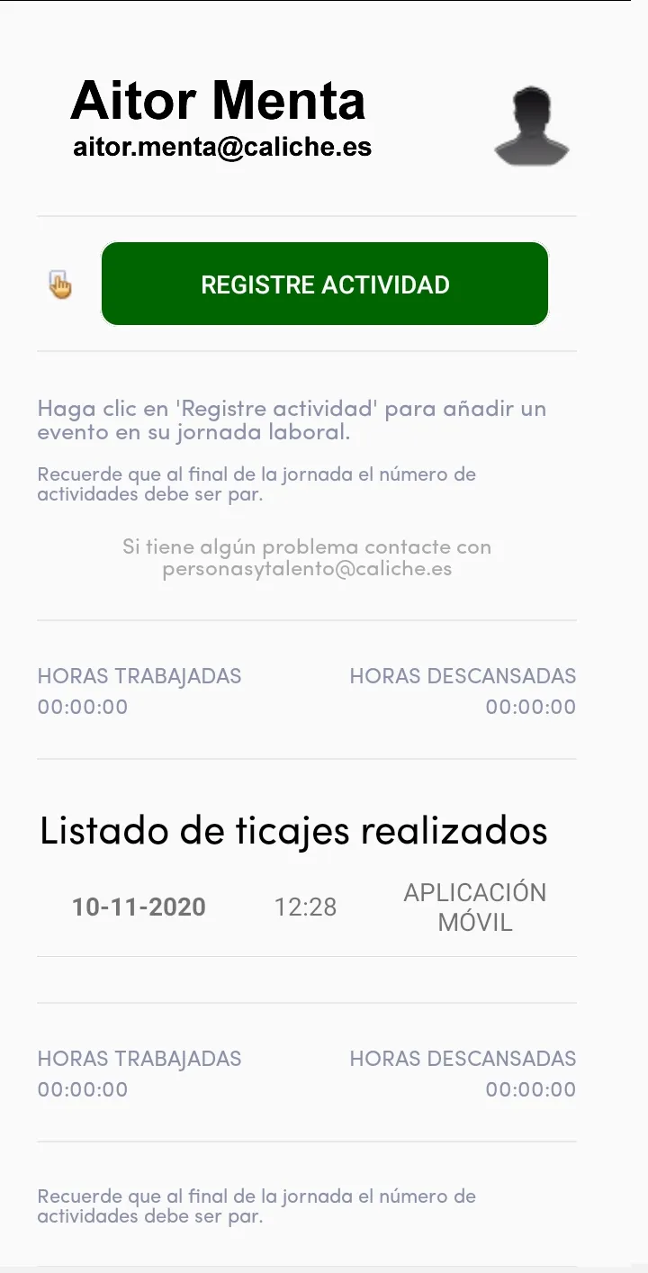 Caliche Control Horario | Indus Appstore | Screenshot