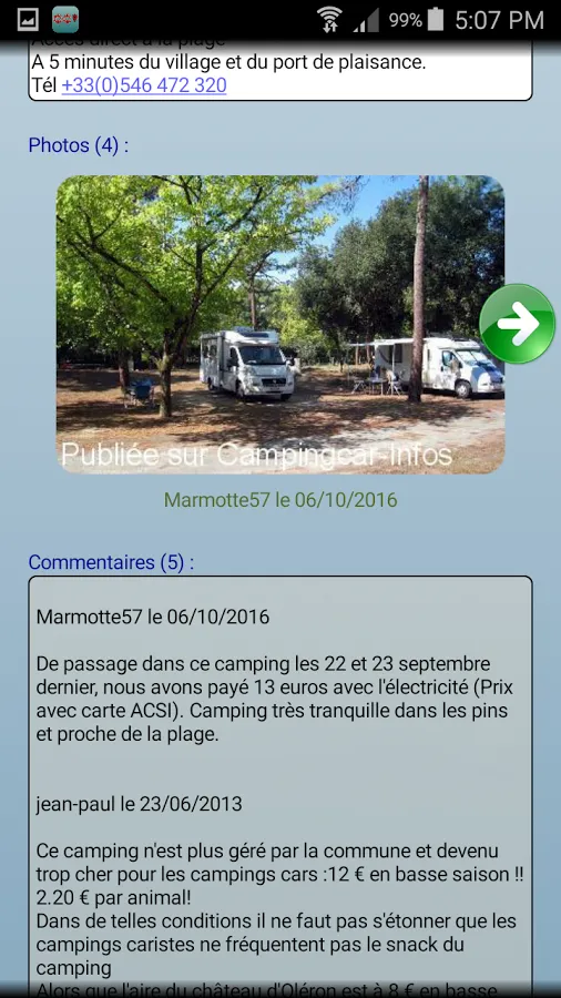 Aires de Campingcar-Infos V4.x | Indus Appstore | Screenshot