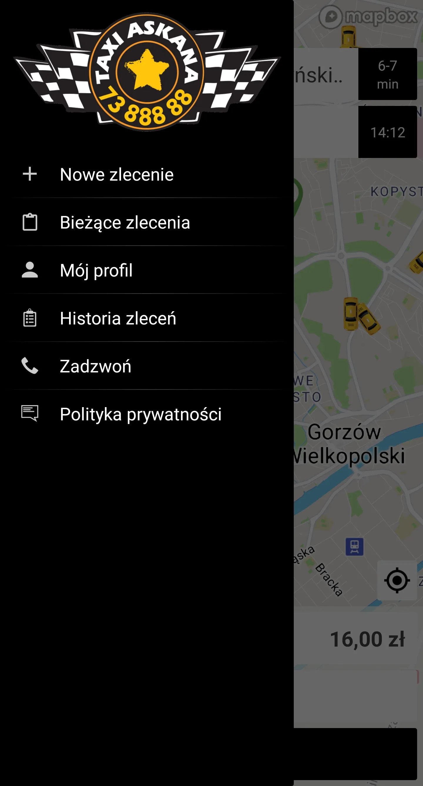 Taxi Askana Gorzów | Indus Appstore | Screenshot