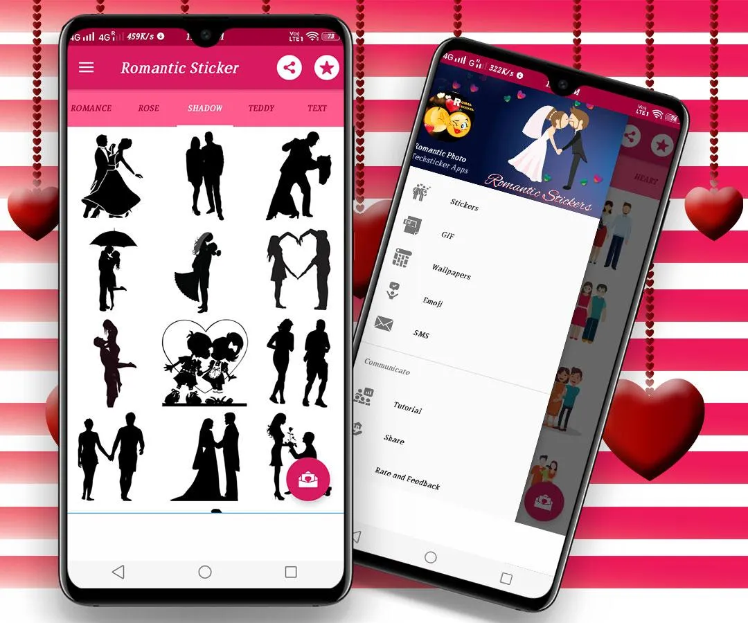 Romantic Stickers | Indus Appstore | Screenshot