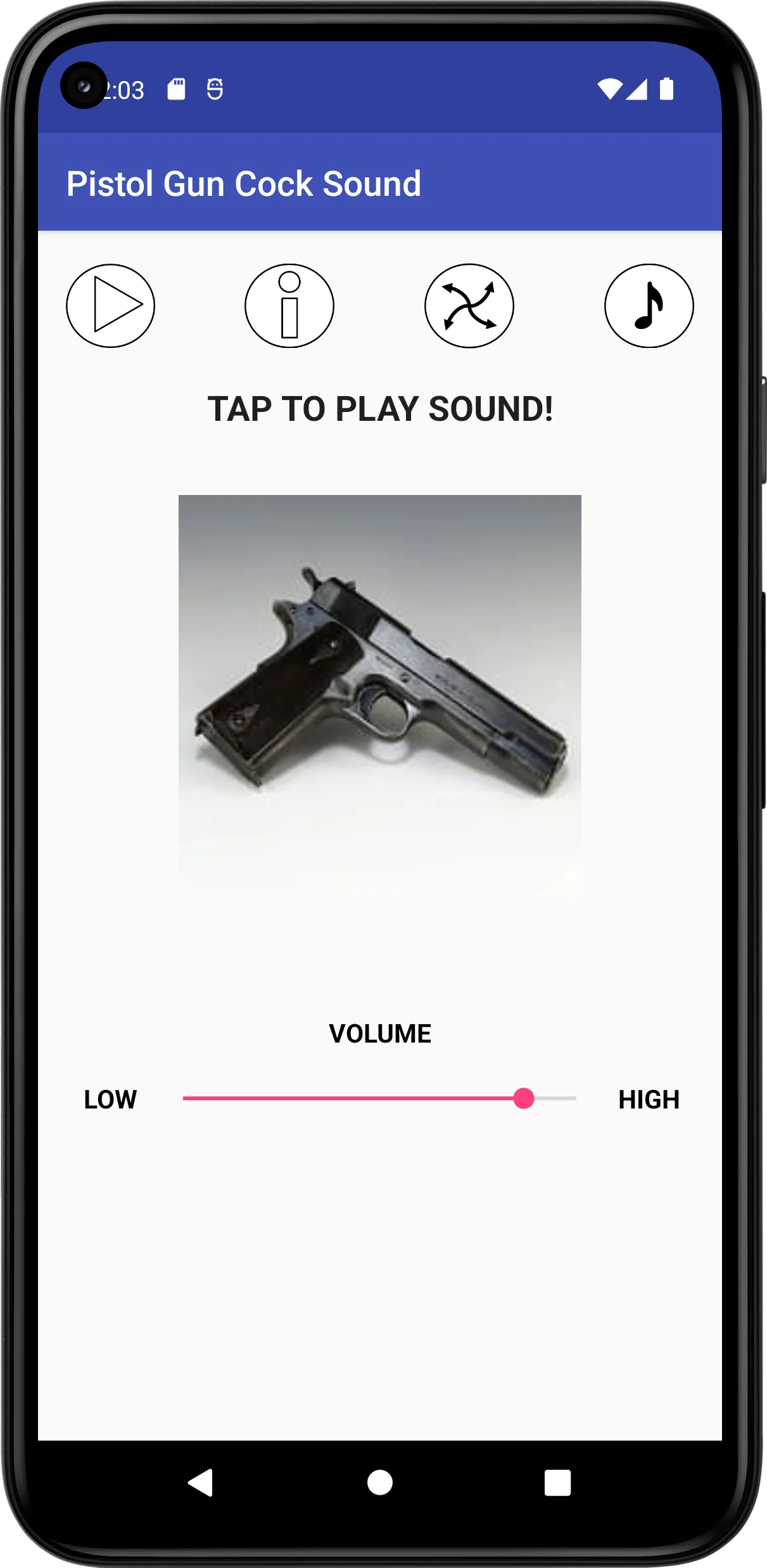 Pistol Gun Cock Sound | Indus Appstore | Screenshot