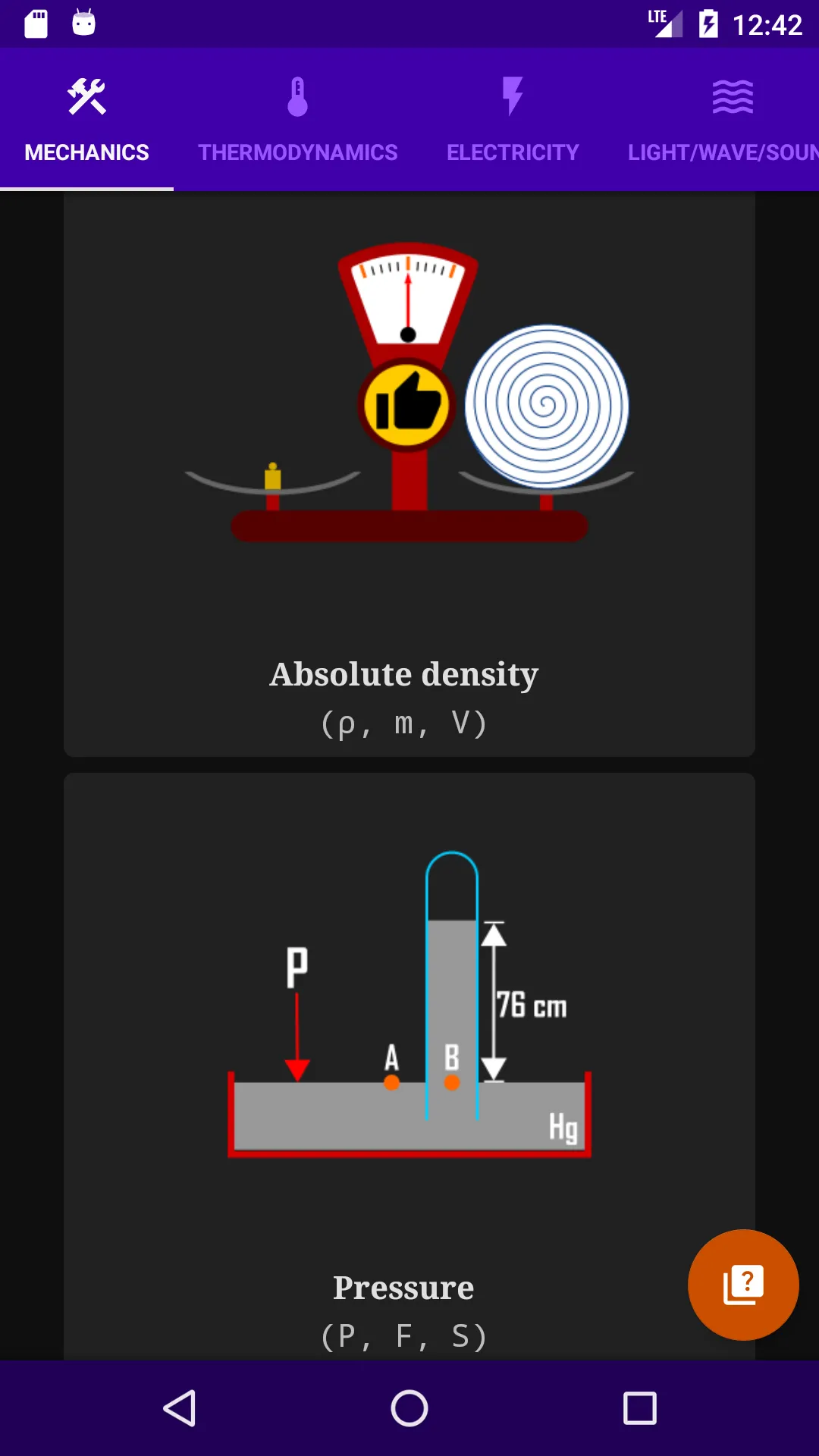 Physics Formula Calculator | Indus Appstore | Screenshot