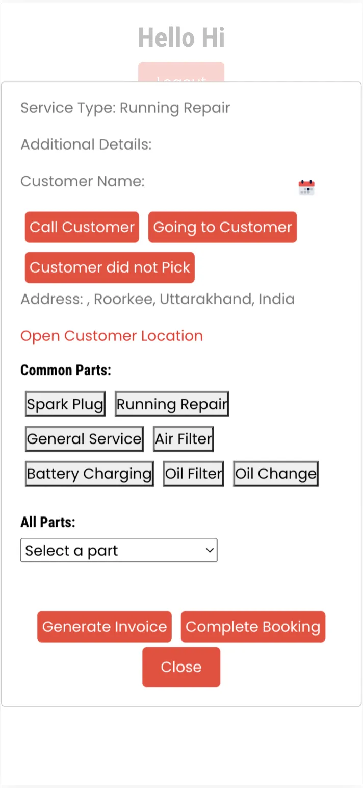 RideNRepair - Mechanic | Indus Appstore | Screenshot