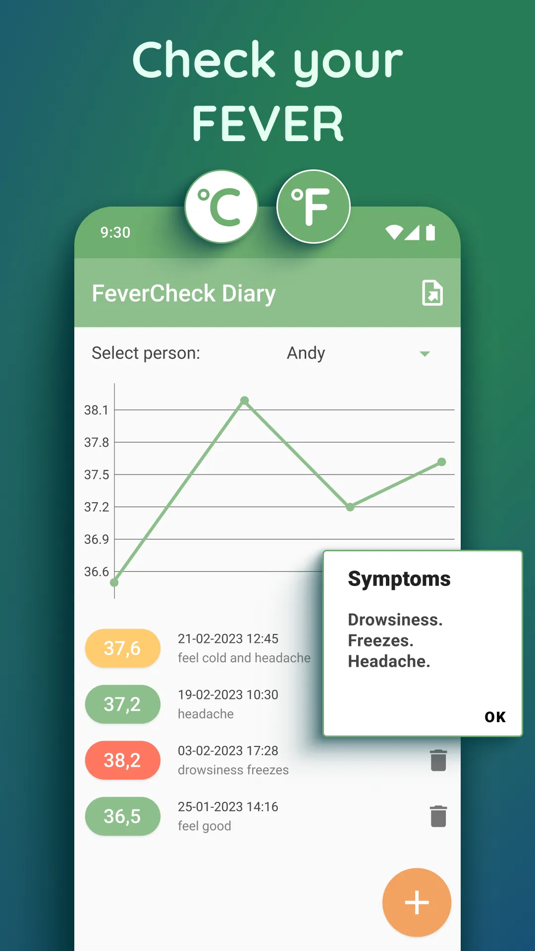 Body Temperature・Fever Tracker | Indus Appstore | Screenshot