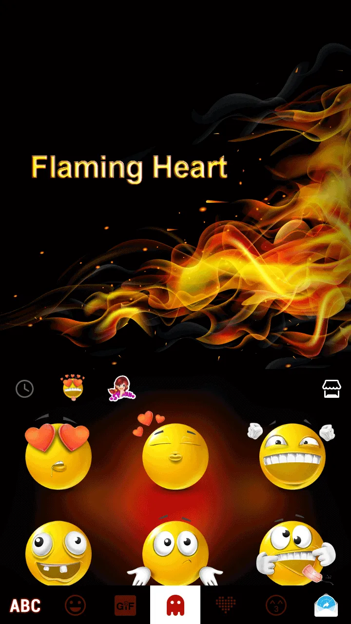 Flaming Heart Theme | Indus Appstore | Screenshot