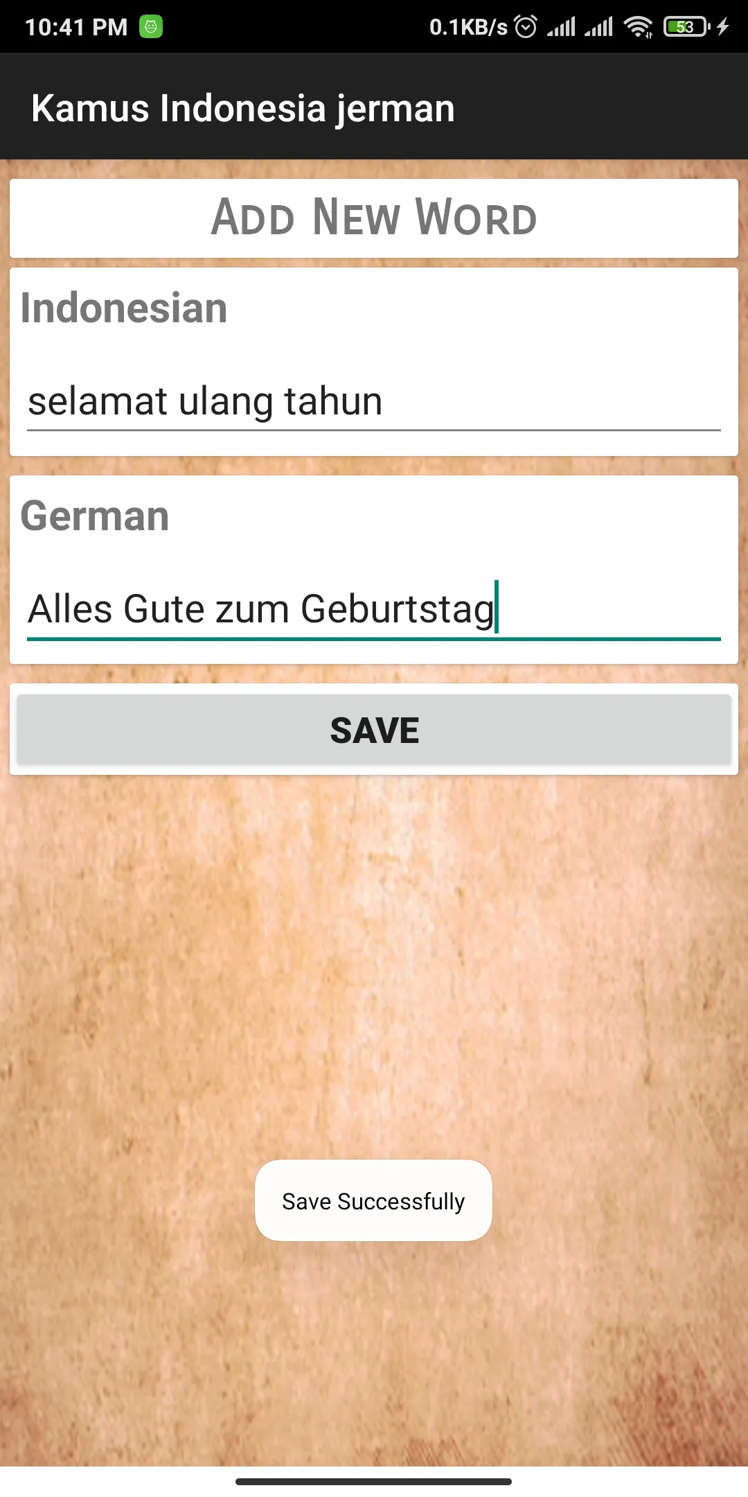 Indonesian German Dictionary | Indus Appstore | Screenshot