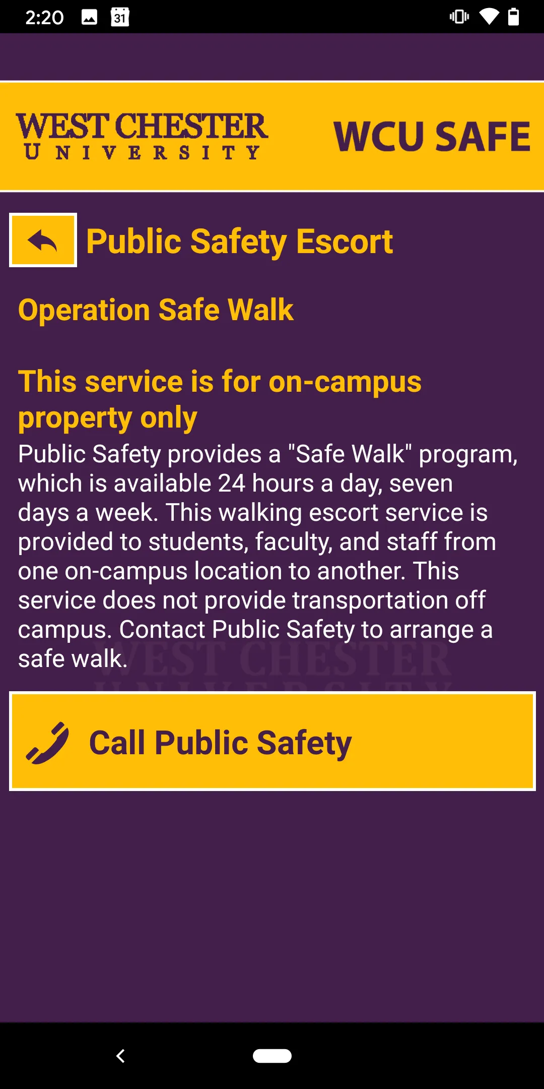 WCU SAFE | Indus Appstore | Screenshot