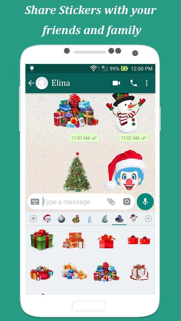 Christmas Sticker Pack WAStick | Indus Appstore | Screenshot