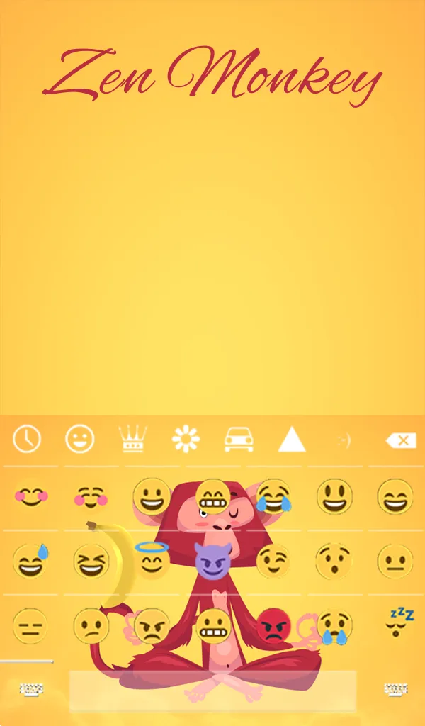 Zen Monkey Animated Keyboard | Indus Appstore | Screenshot