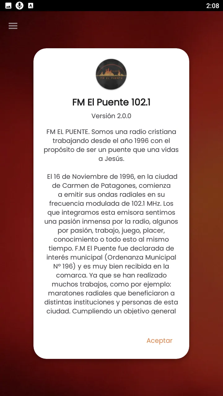 FM El Puente 102.1 | Indus Appstore | Screenshot