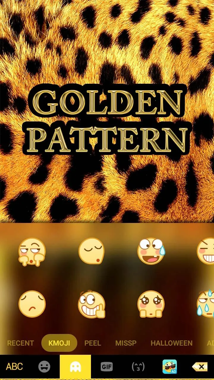 Golden Pattern Kika Keyboard | Indus Appstore | Screenshot