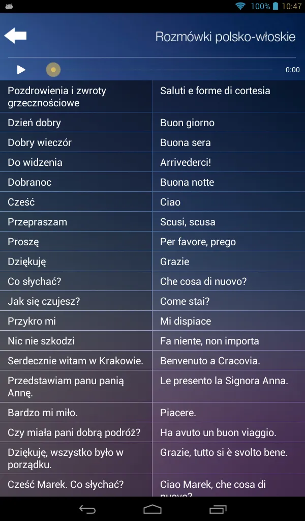 Rozmówki polsko-włoskie | Indus Appstore | Screenshot