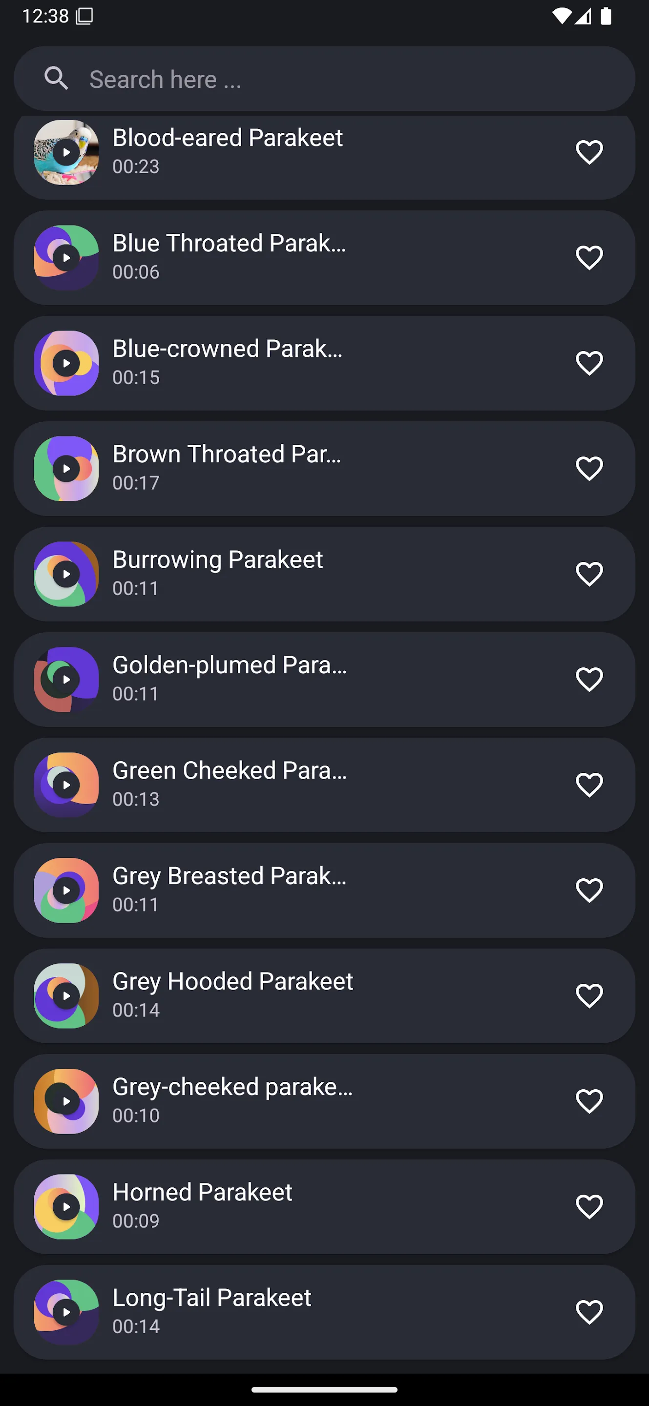 Parakeet Sounds | Indus Appstore | Screenshot