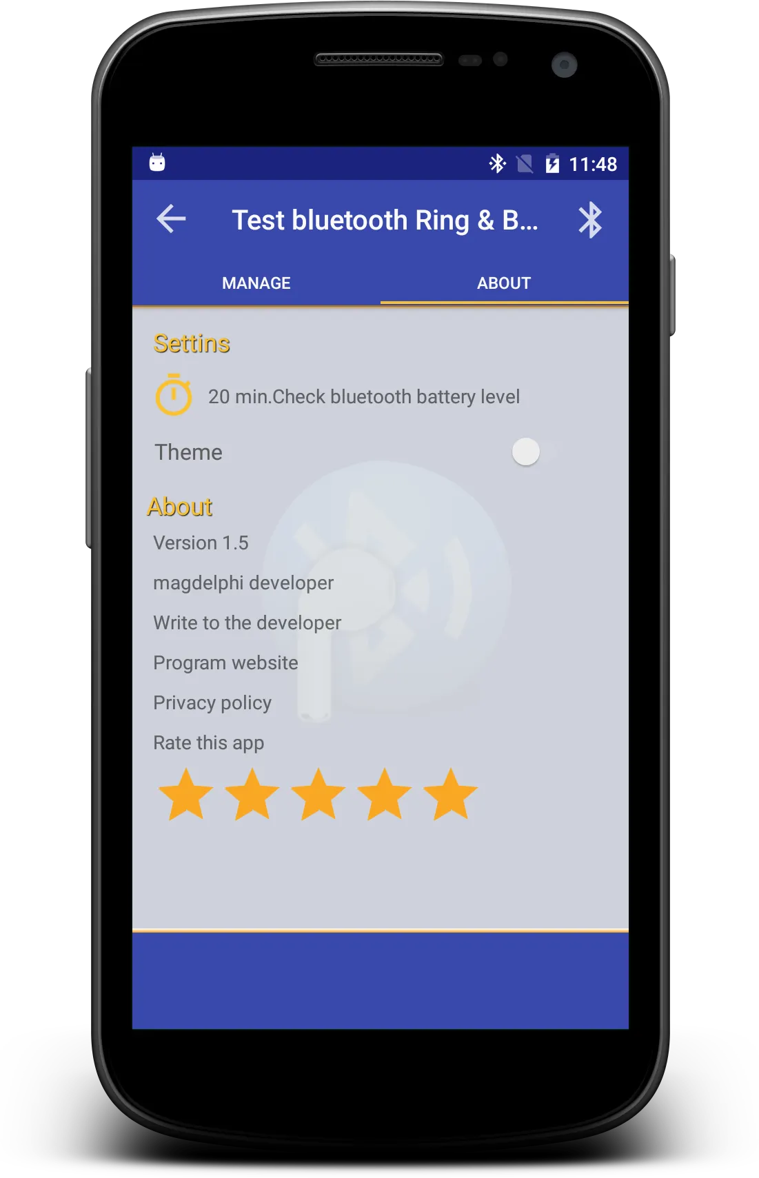 Bluetooth headset check | Indus Appstore | Screenshot