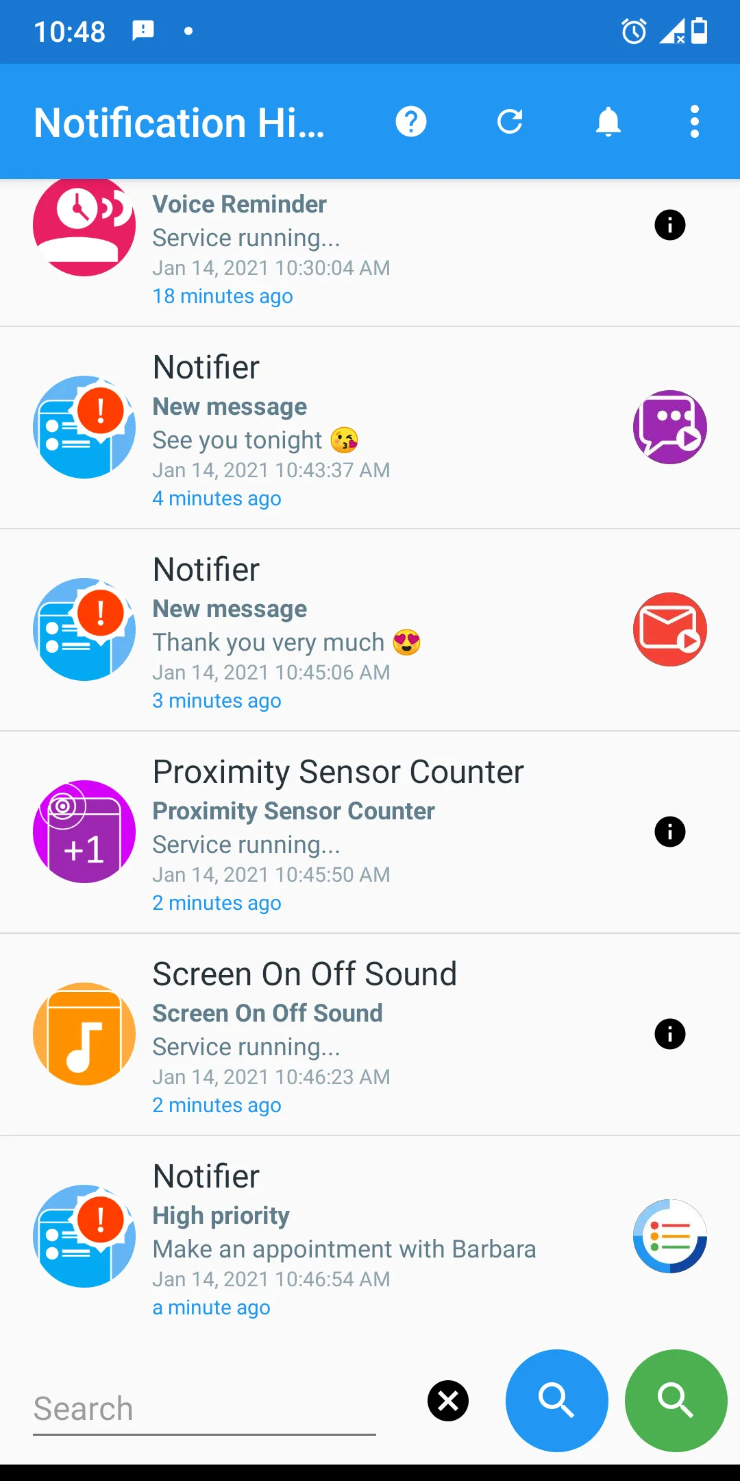 Notification History Log | Indus Appstore | Screenshot