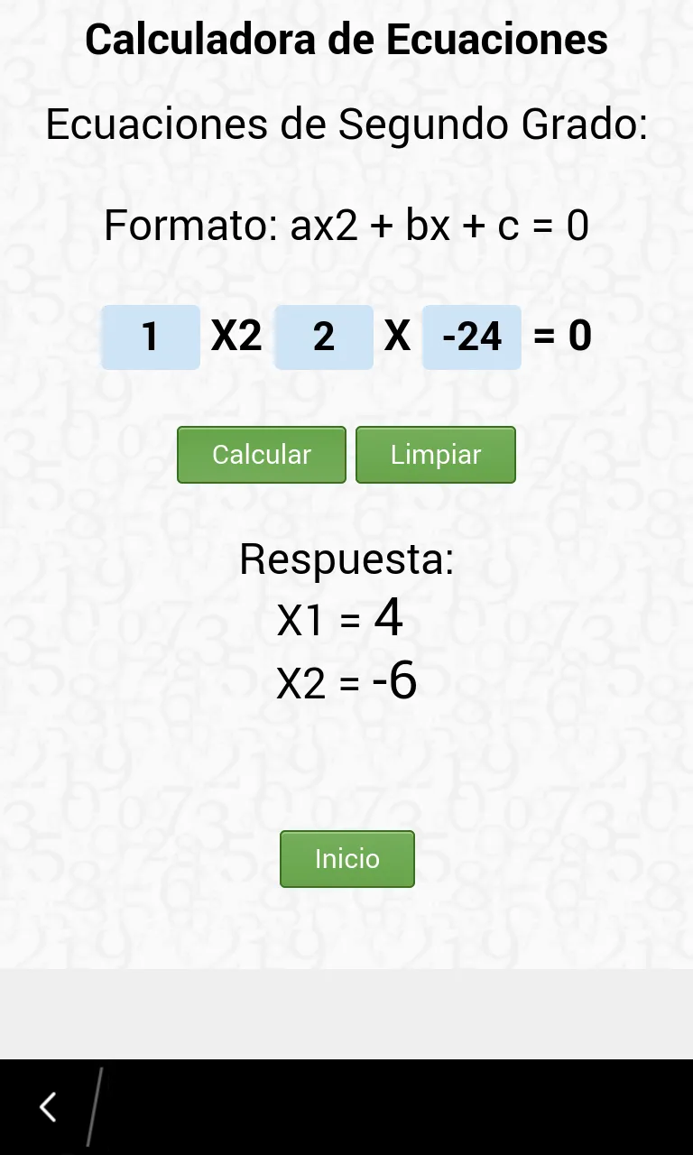 Calculadora de Ecuaciones | Indus Appstore | Screenshot