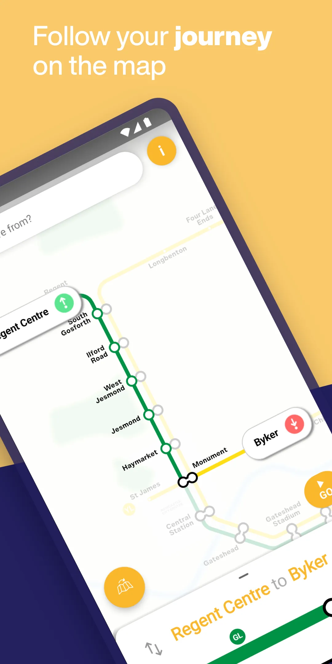 Tyne and Wear Metro Map | Indus Appstore | Screenshot