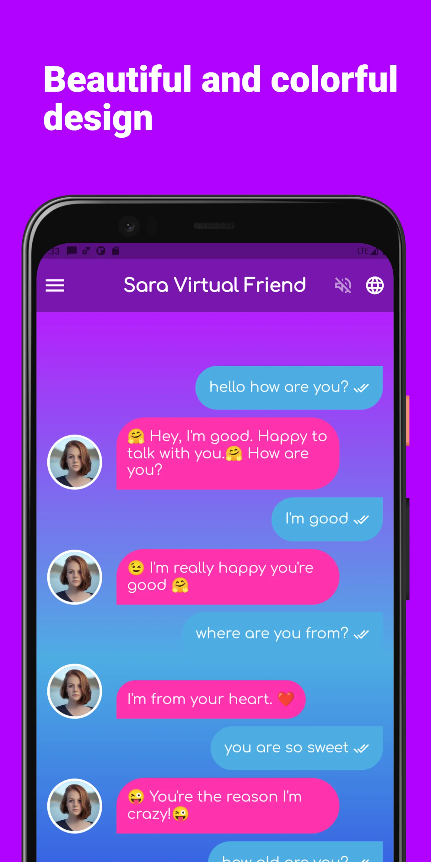 Sara Virtual Friend | Indus Appstore | Screenshot