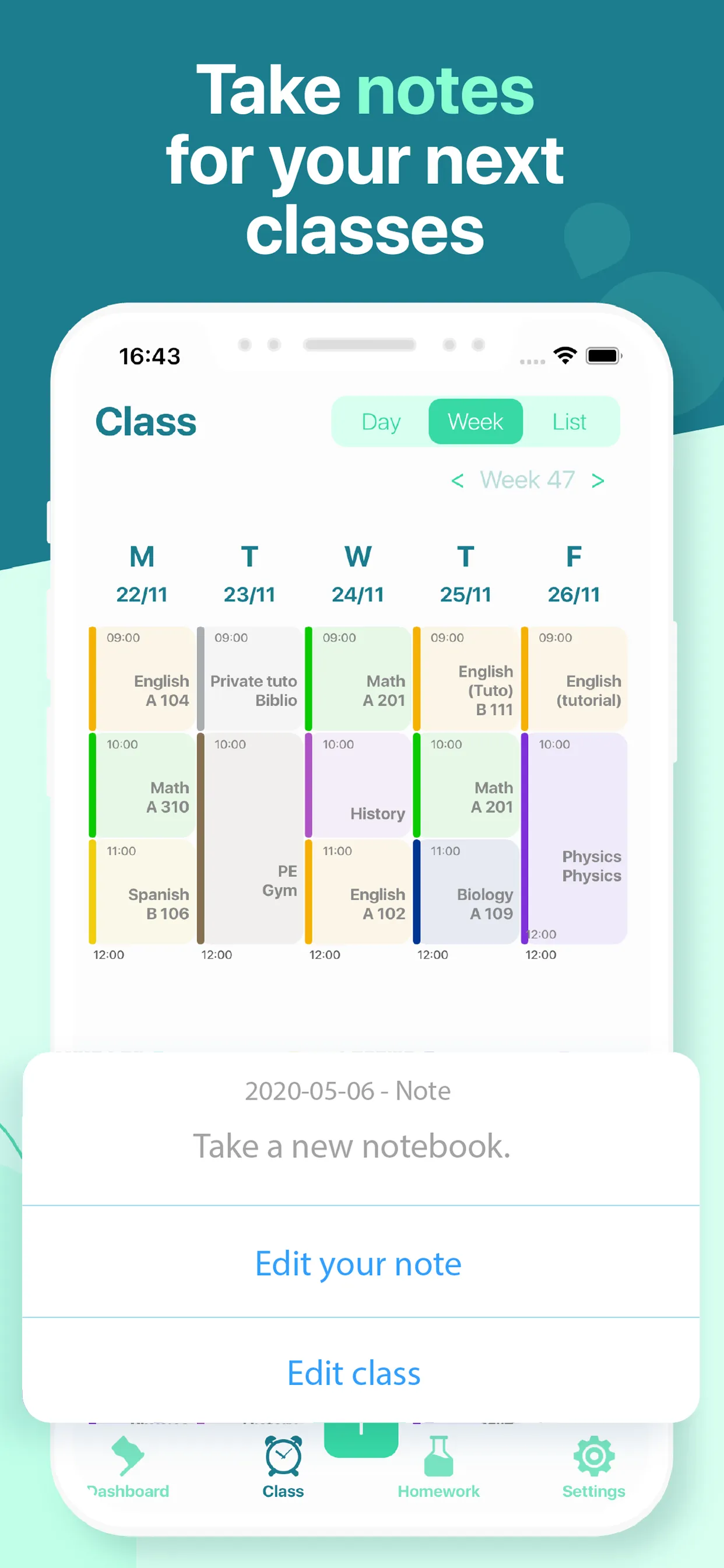 Class timetable by TimeTo | Indus Appstore | Screenshot