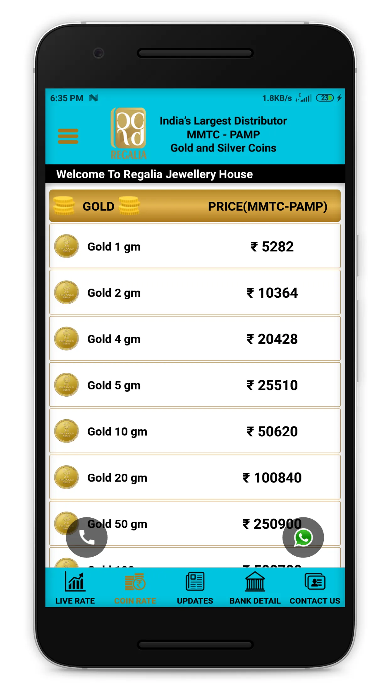 Regalia Bullion | Indus Appstore | Screenshot